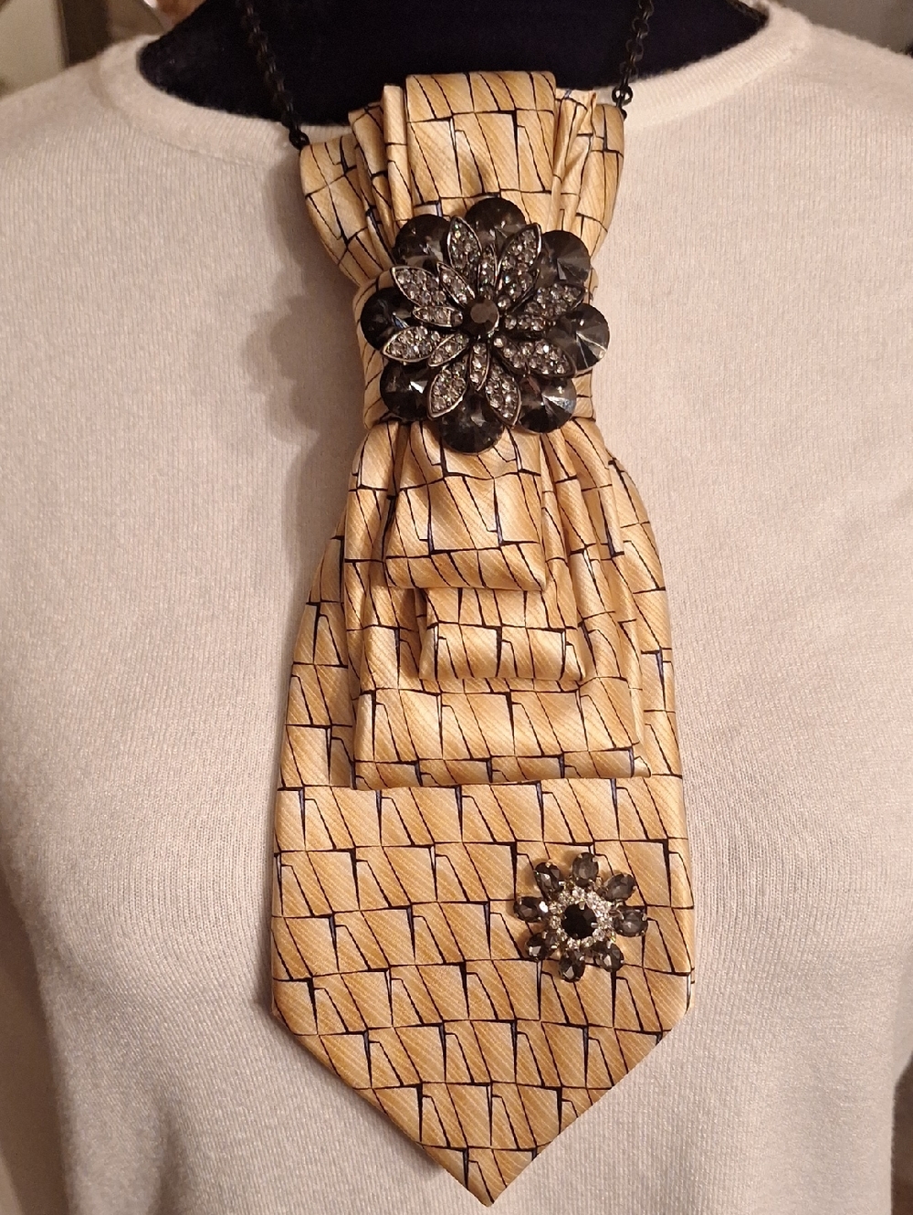 Strafford Upcycled Necktie Necklace